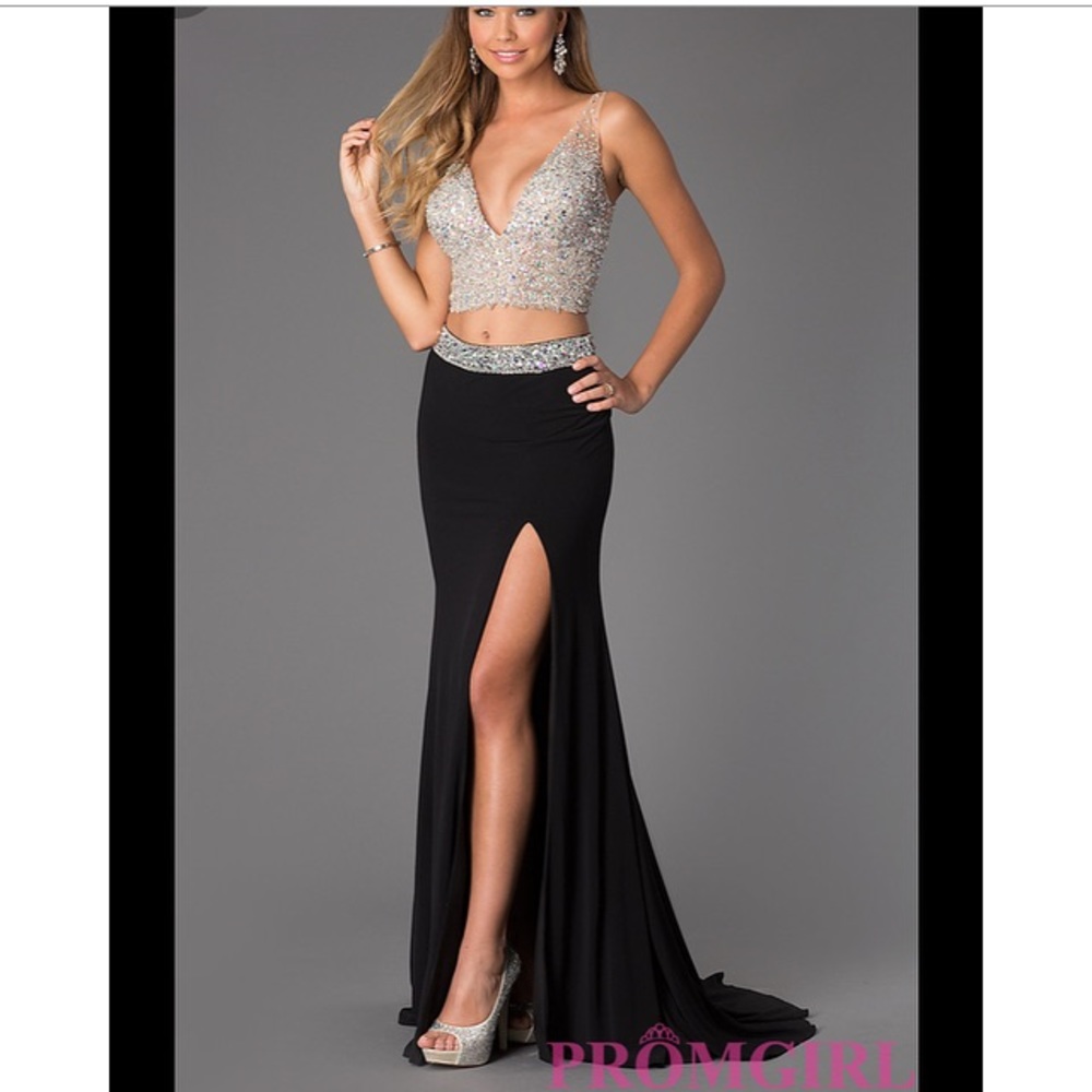 Jovani JVN beaded crystal sequin prom dress